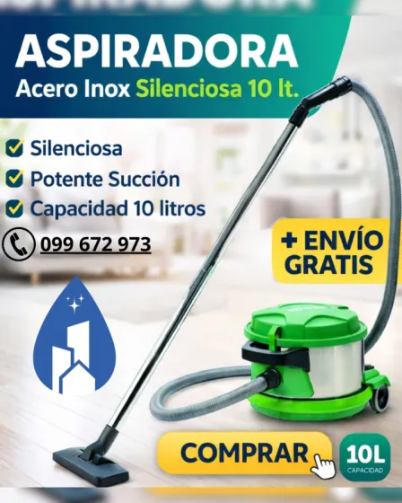 Aspiradora 10 lts silenciosa